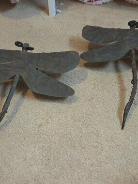 Dragon Fly Yard Art, Set of Two